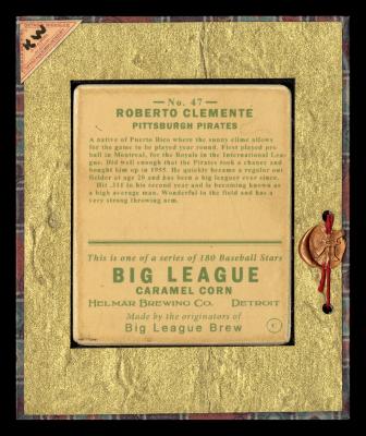 Picture, Helmar Brewing, R319-Helmar Card # 47, Roberto CLEMENTE, Portrait, Pittsburgh Pirates